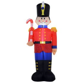 HOMCOM 6' Christmas Holiday Yard Inflatable Outdoor Light Up LED Xmas Decoration Toy Soldier Nutcracker HOMCOM 6' Christmas Holiday Yard Inflatable Outdoor Light Up LED Xmas Decoration Toy Soldier Nutcracker